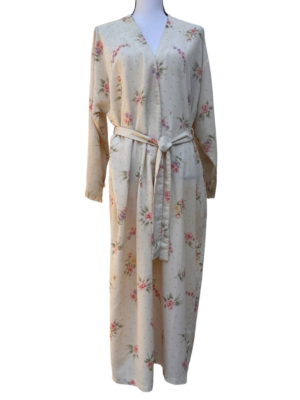 Valentino Intimo Vintage Ivory & Pink Floral Lounge Robe